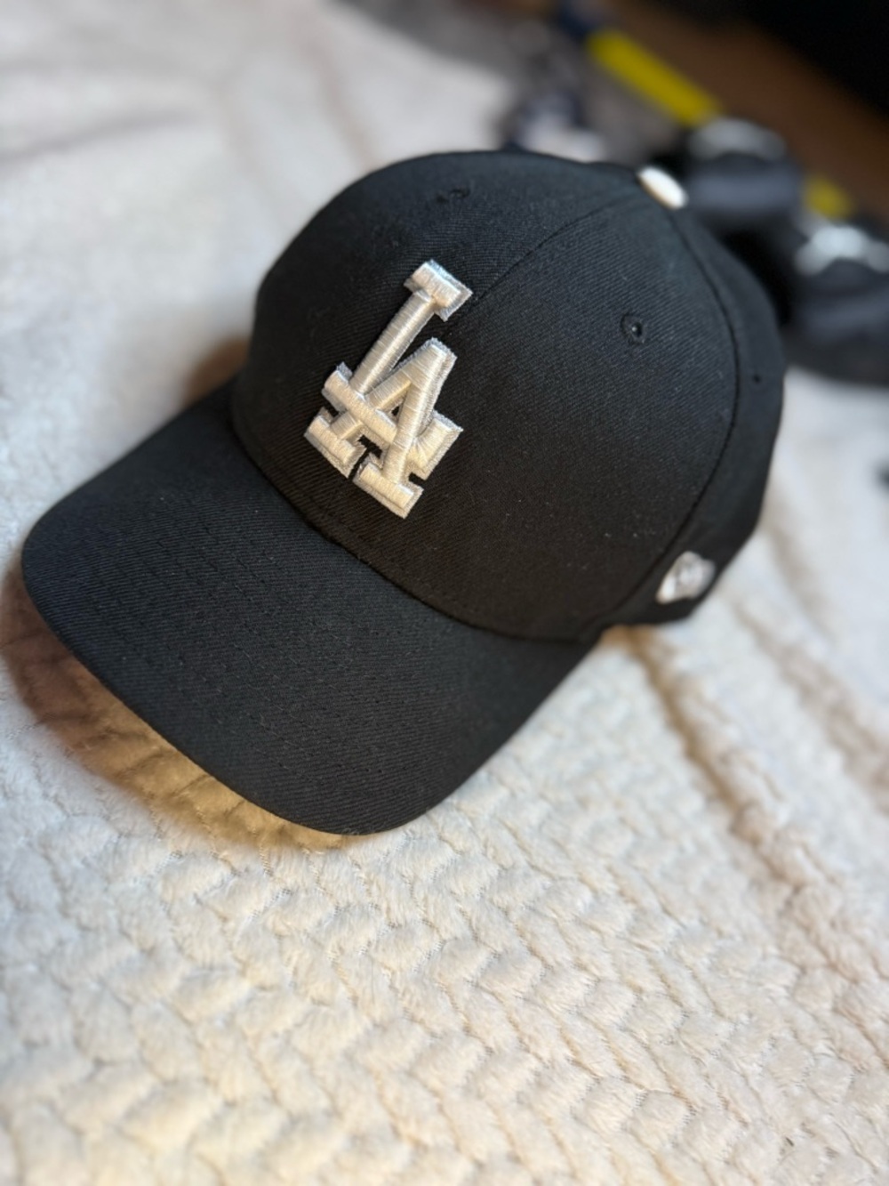 WS Champ Los Angeles Dodgers ⚾️ Black Baseball Cap 🧢 Raised logo (Curved Bill)